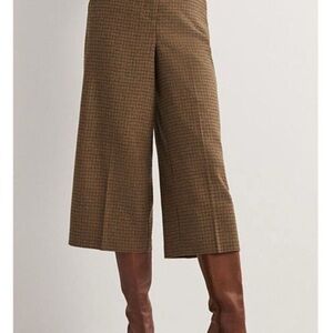 Boden Brown Checkered Women's Culottes